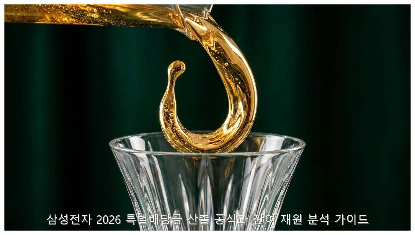 삼성전자 2026 특별배당금 산출 공식과 잔여 재원 분석 가이드 핵심 안내 및 분석 인포그래픽 (2)