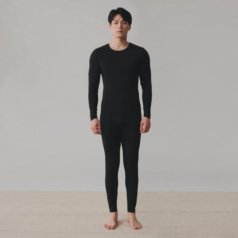 Men's underwear set, warming, round neck