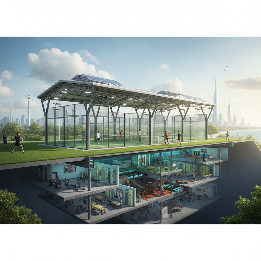 bangunan lapangan padel