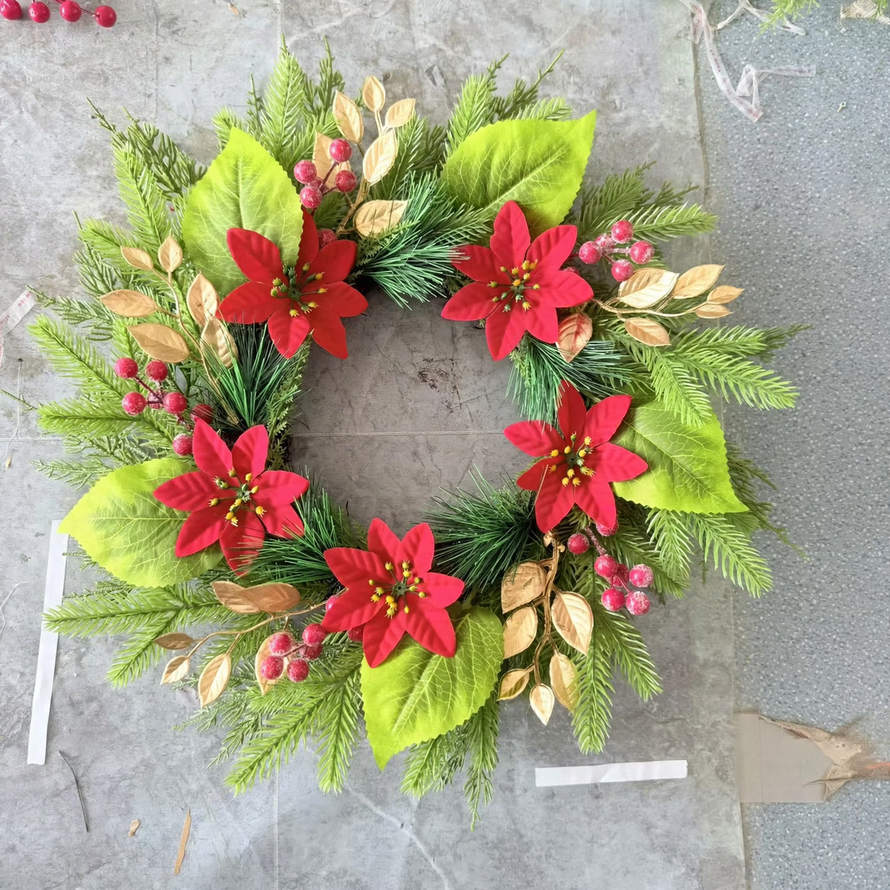Christmas wreath made of PE, 50 cm