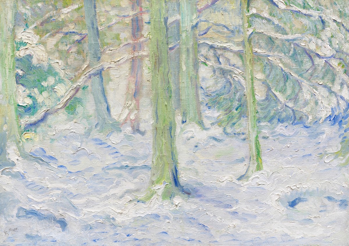 Verschneiter Wald 1909
