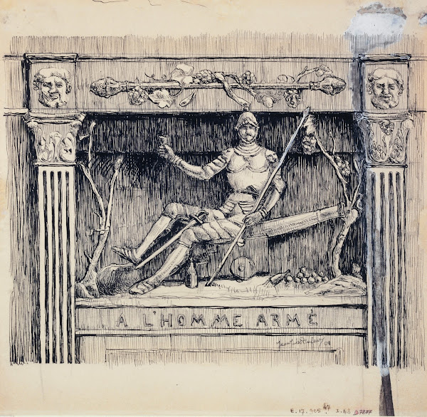 Enseigne A lHomme Armé rue de lHomme armé actuelle rue des Archives 1908