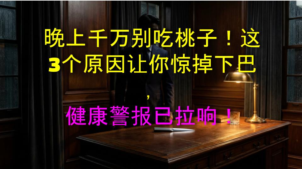 晚上千万别吃桃子！这3个原因让你惊掉下巴，健康警报已拉响！