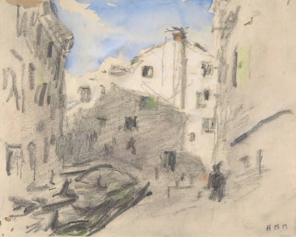 Venetian Street Scene 19th century