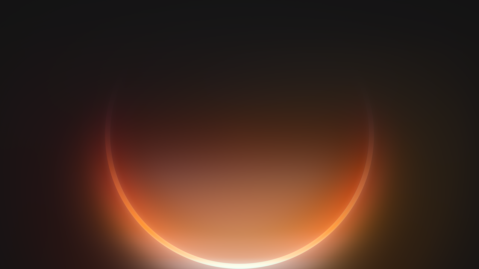 Abstract Orange Glowing Crescent - Digital Art 4K Wallpaper (3840x2160)