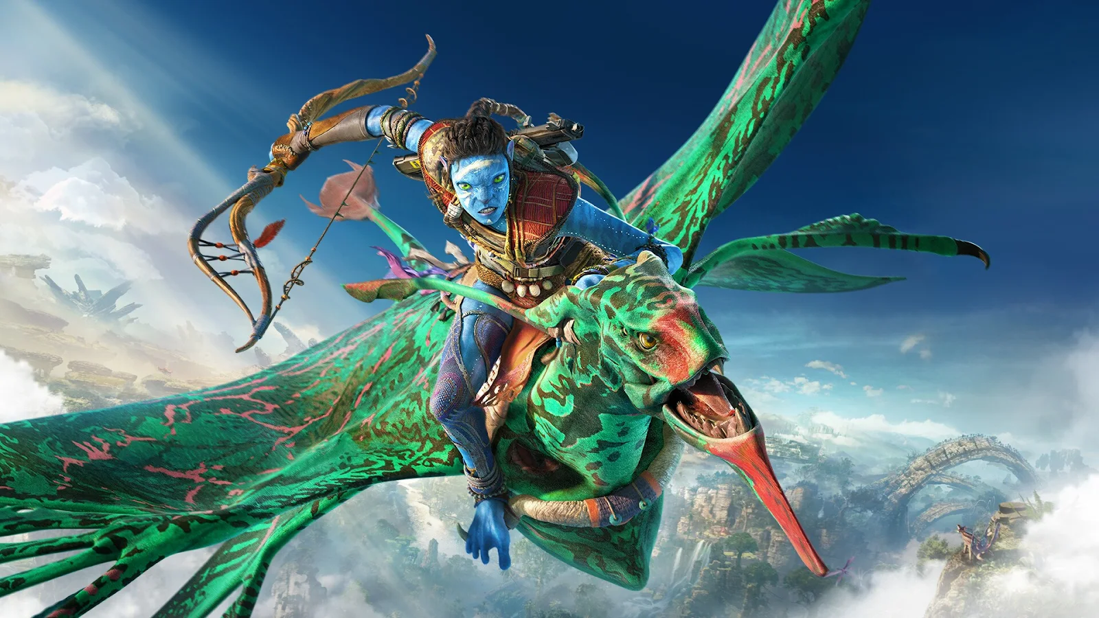 A Na'vi character, So'lek, wielding a Mongkwan knife in a fiery Kinglor Forest, facing off against Mongkwan Na'vi enemies and RDA forces in the Avatar: From the Ashes DLC.