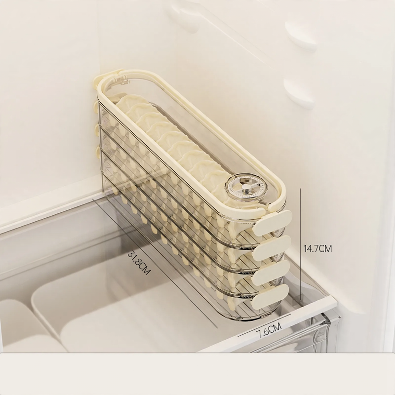 Multi-tiered storage box for refrigerator, plastic