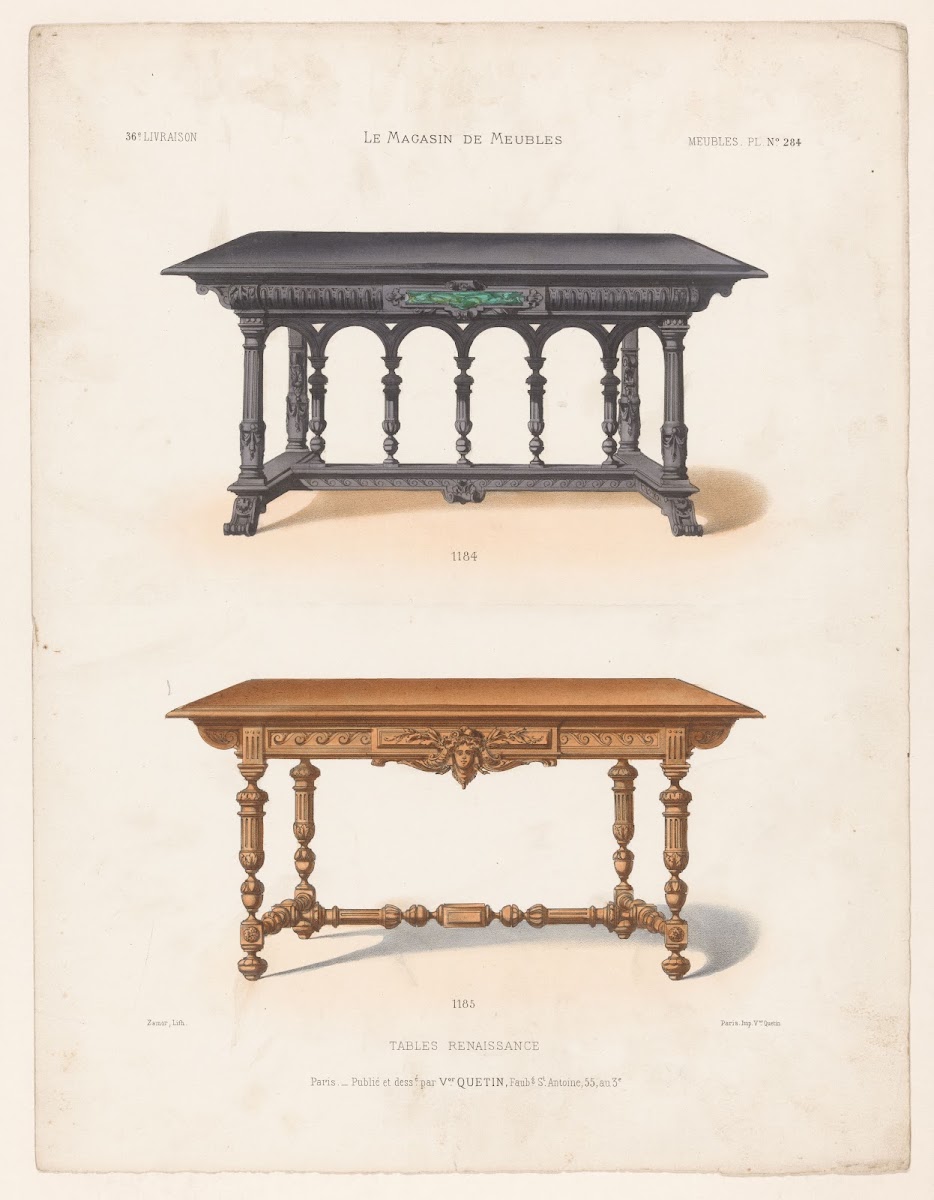 Tables renaissance 1832   1904