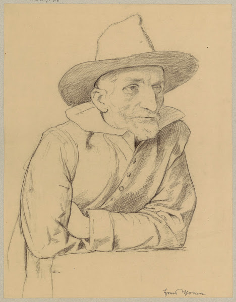 Study of an old bearded man in a hat 1880   1900