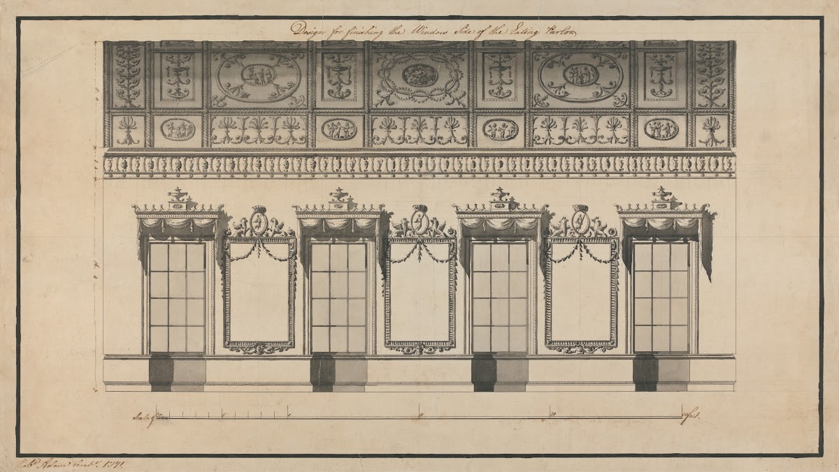 Headfort House Ireland Elevation of the Eating Parlor 1771