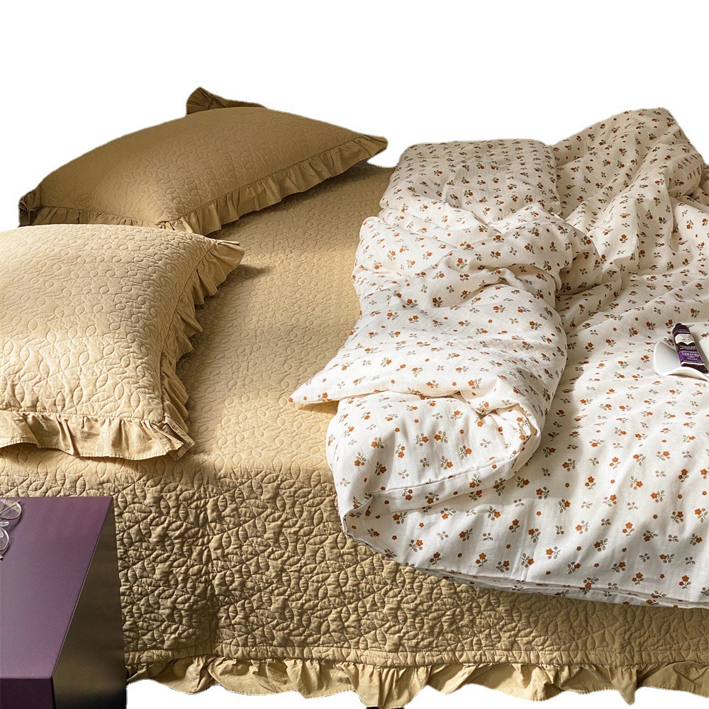 Cotton Bedspread Set, Korean Style, 1.5 m