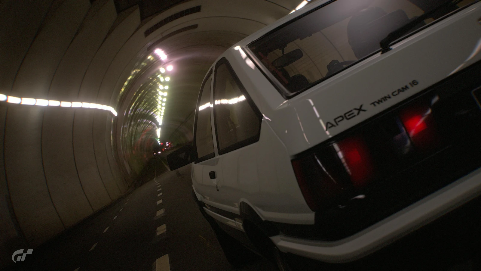 Toyota Sprinter Trueno AE86 Tunnel - Cinematic Digital Art 4K Wallpaper (3840x2160)