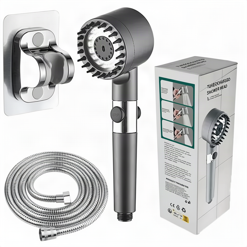 Duschkopf-Set mit Massagefunktion und Halterung