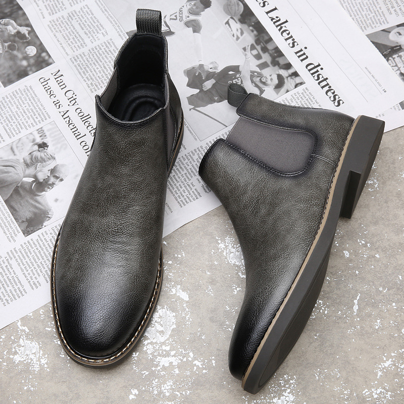 Men's Chelsea boots, vintage style, slip-resistant