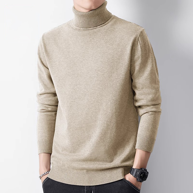 Men's Turtleneck Sweater, Warmly Lined, Winter