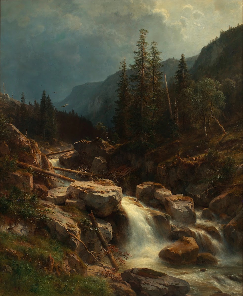 Gebirge bei aufsteigendem Gewitter