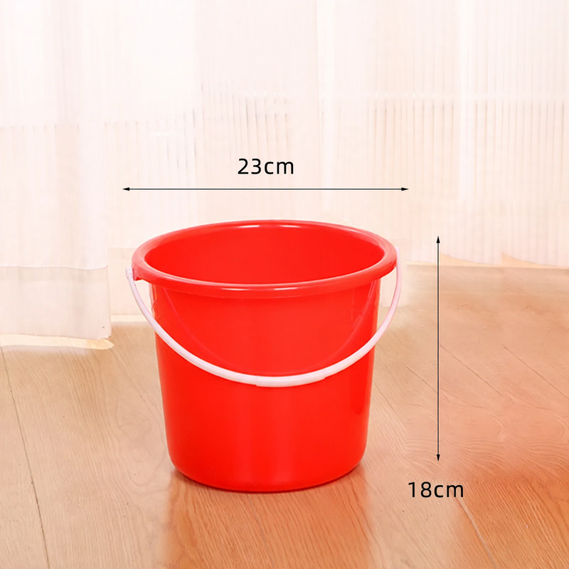 Plastic bucket with handle, various sizes