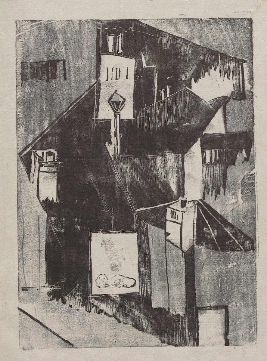 Ulica z latarnią 1914