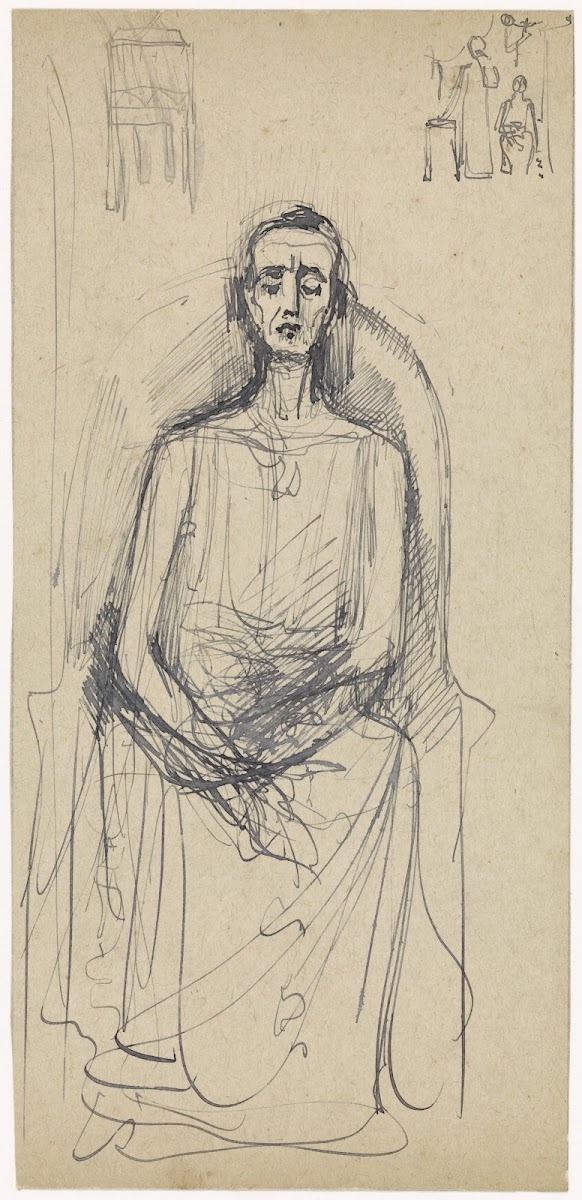 Zittende figuur met neergeslagen ogen 1869   1925