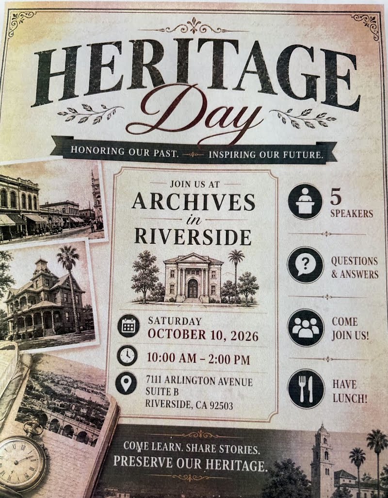Flyer: Heritage Day @ Archives!
