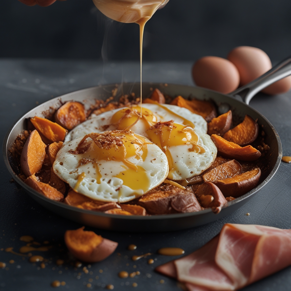 Final Smoky Maple Ham & Sweet Potato Breakfast Skillet
