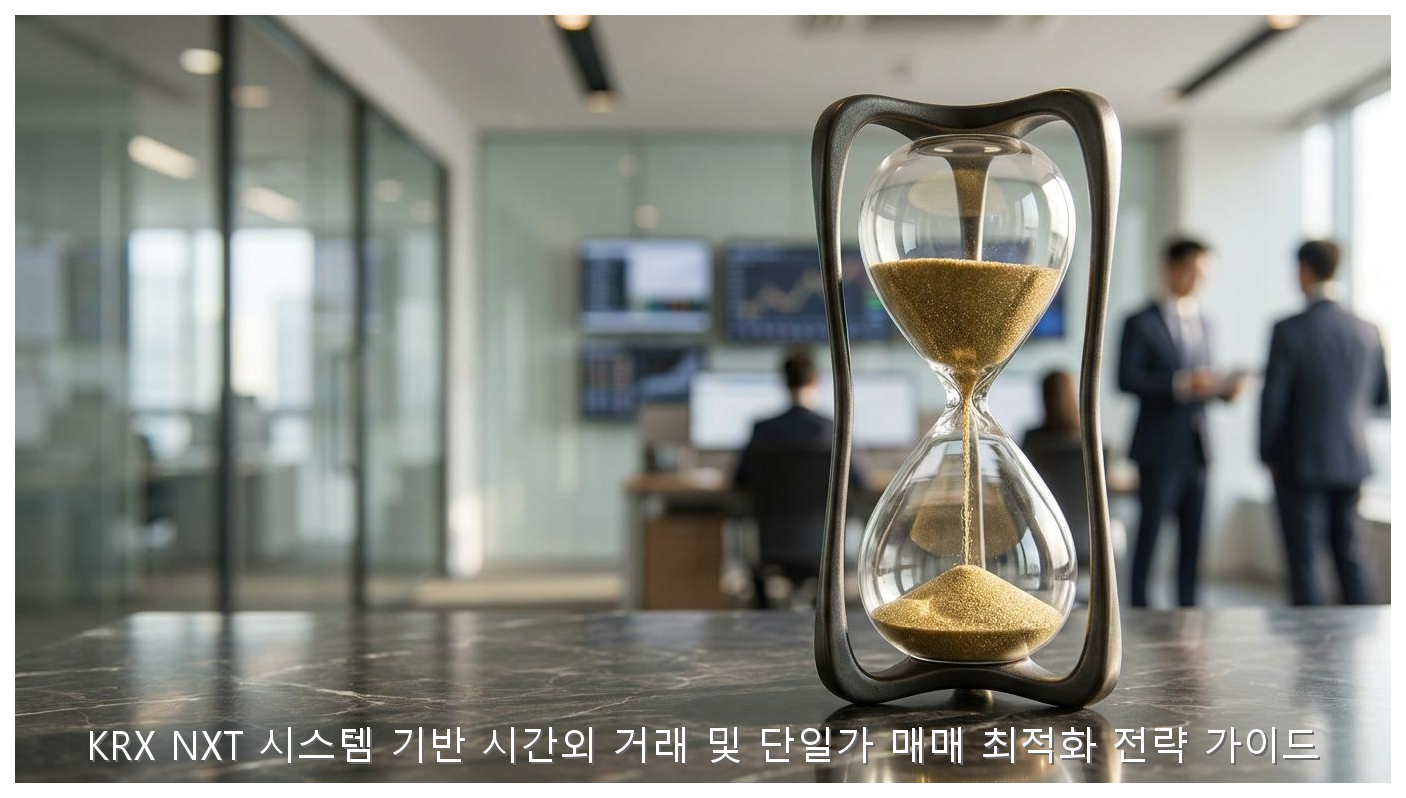 KRX NXT 시스템 기반 시간외 거래 및 단일가 매매 최적화 전략 가이드 핵심 안내 및 분석 인포그래픽 (6)
