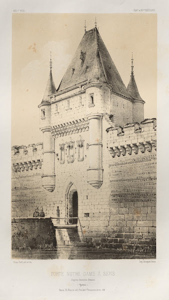 Porte Notre Dame à Sens daprès dancienNEs dessins Yonne 1860