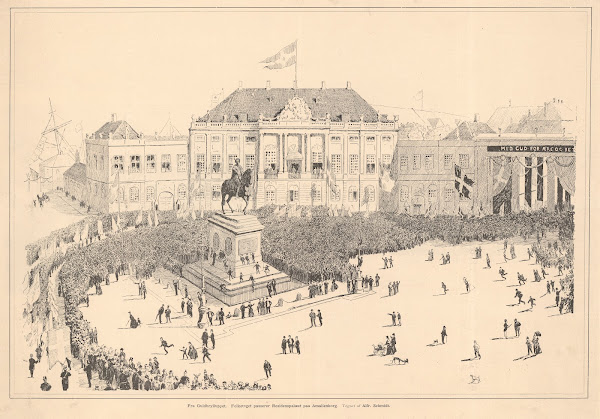 From the Golden Wedding Celebration The procession passes the Royal Palace at Am