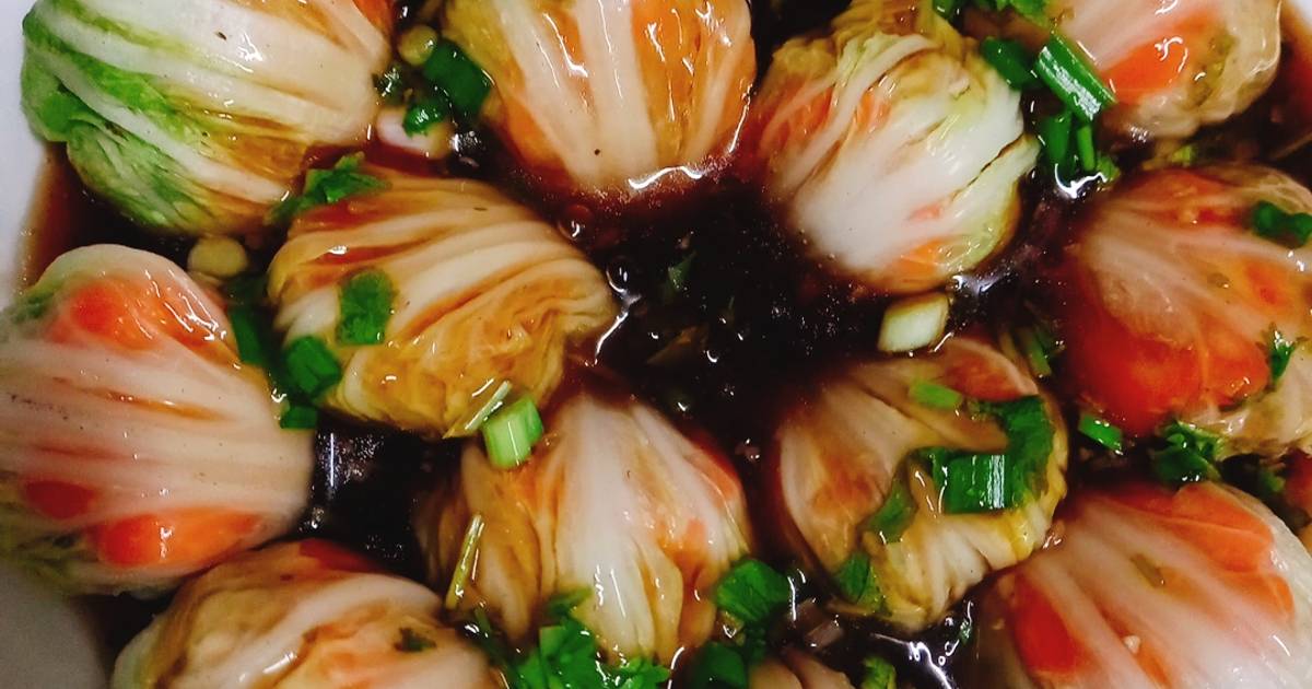 Cải thảo cuộn thịt phiên bản con sò