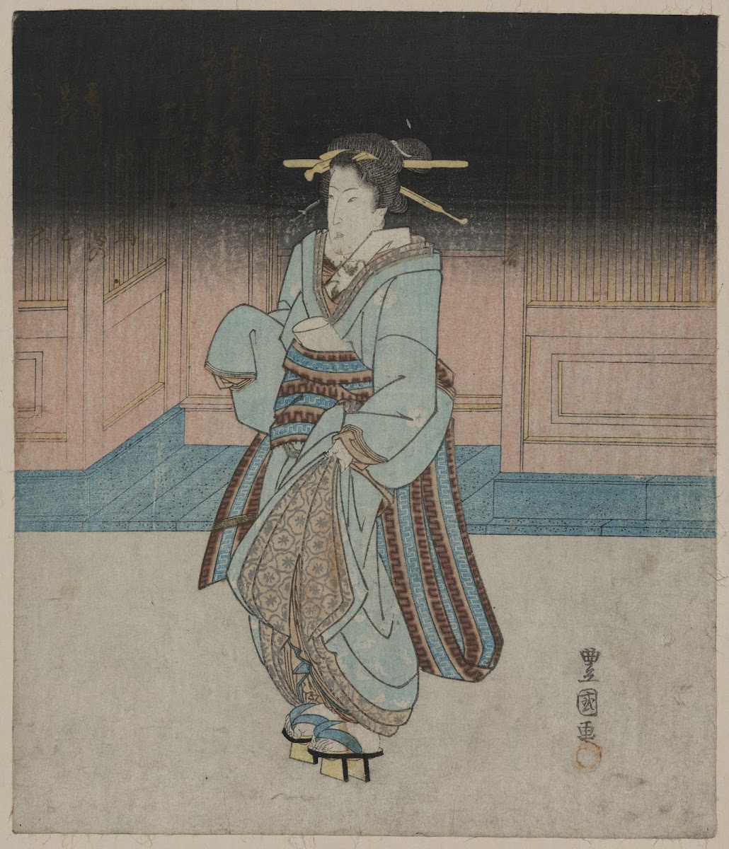 Yoru no fukagawa geisha 1828