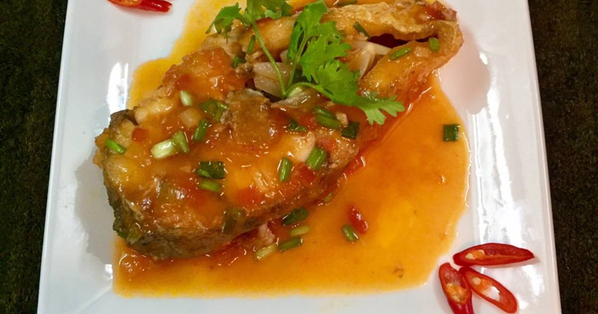 Cá chẽm xốt cay