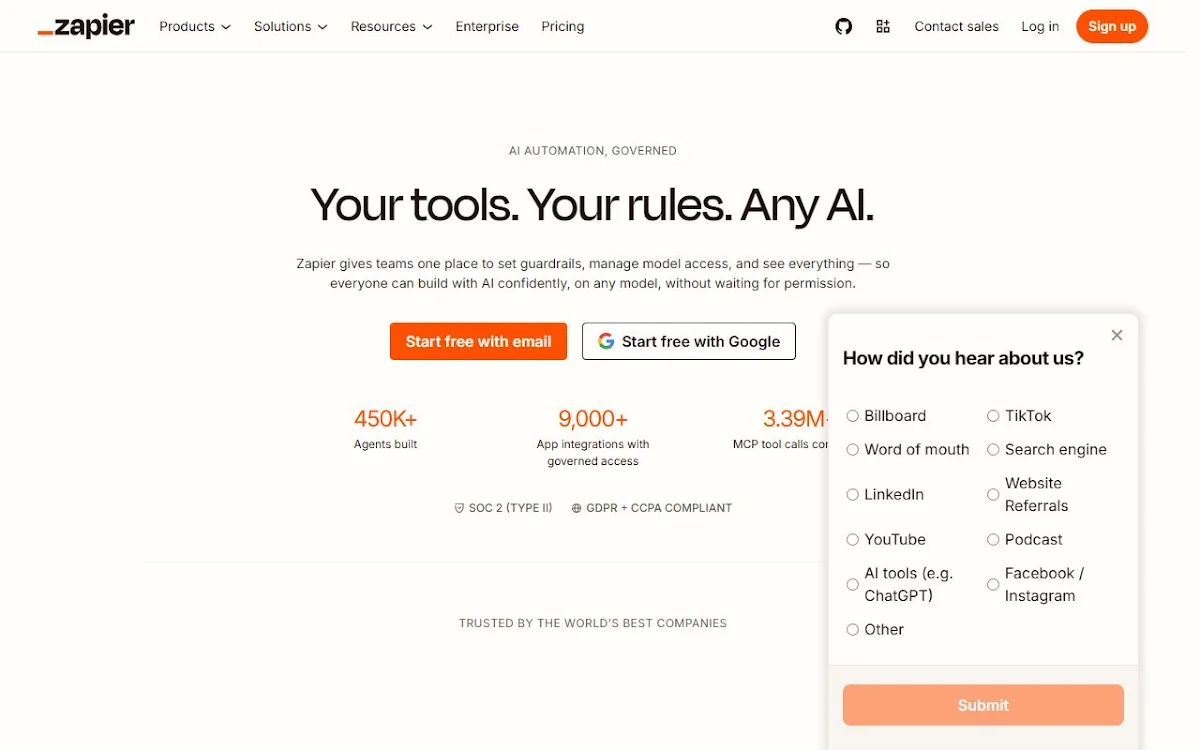 Captura de Zapier