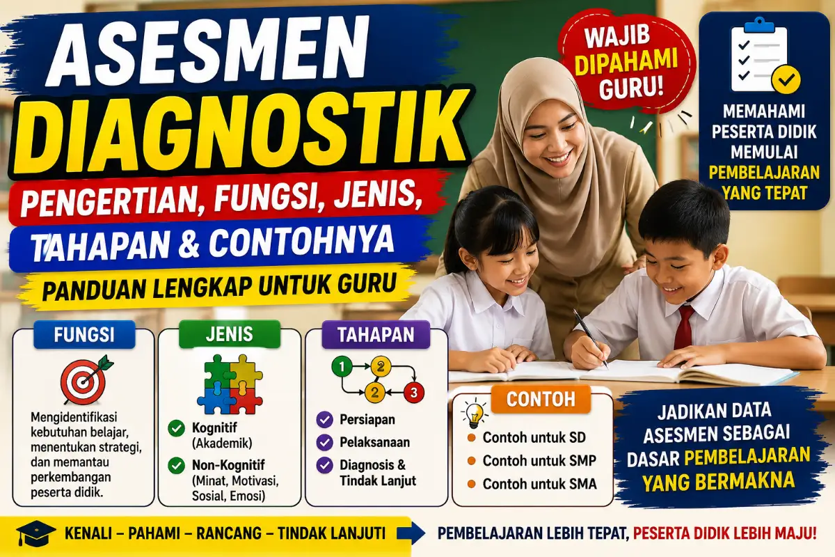 Asesmen Diagnostik: Pengertian, Fungsi, Jenis, Tahapan, dan Contohnya untuk Guru