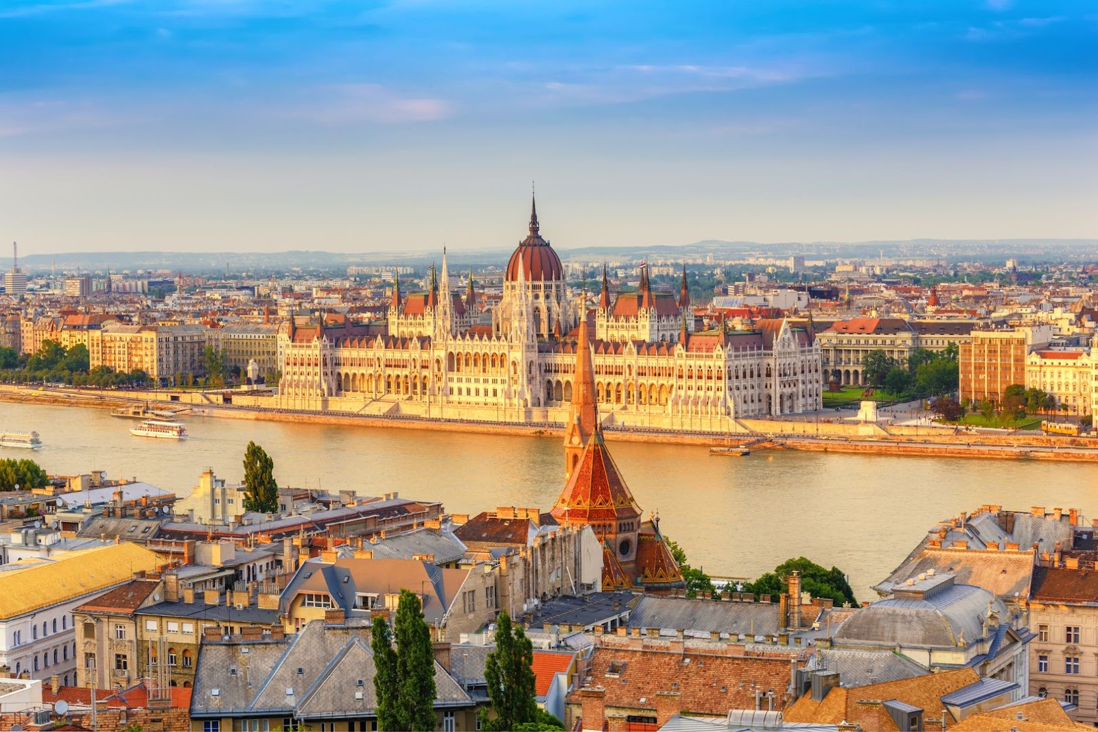 Hungary Budapest Parliament Dusk