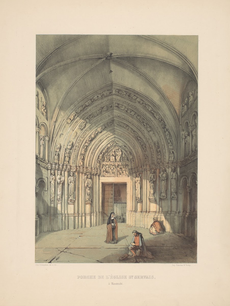 Porche de léglise St Servais à Maestricht 1855