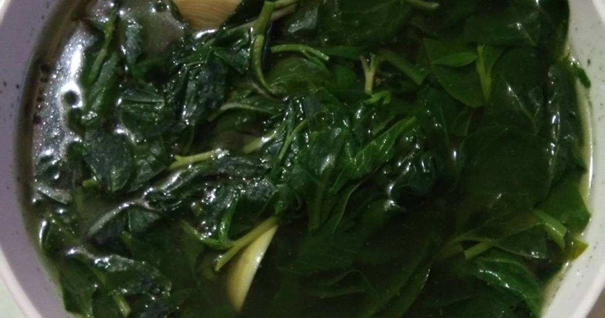 Canh ngao mồng tơi