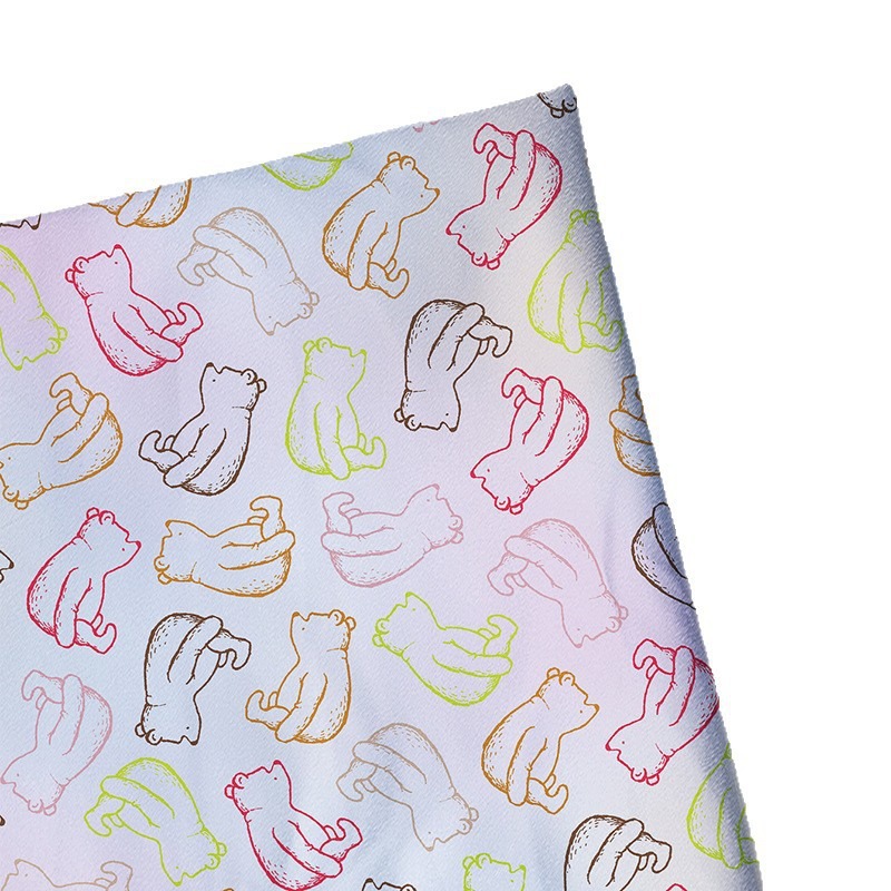 Cotton fabric with teddy bear motifs