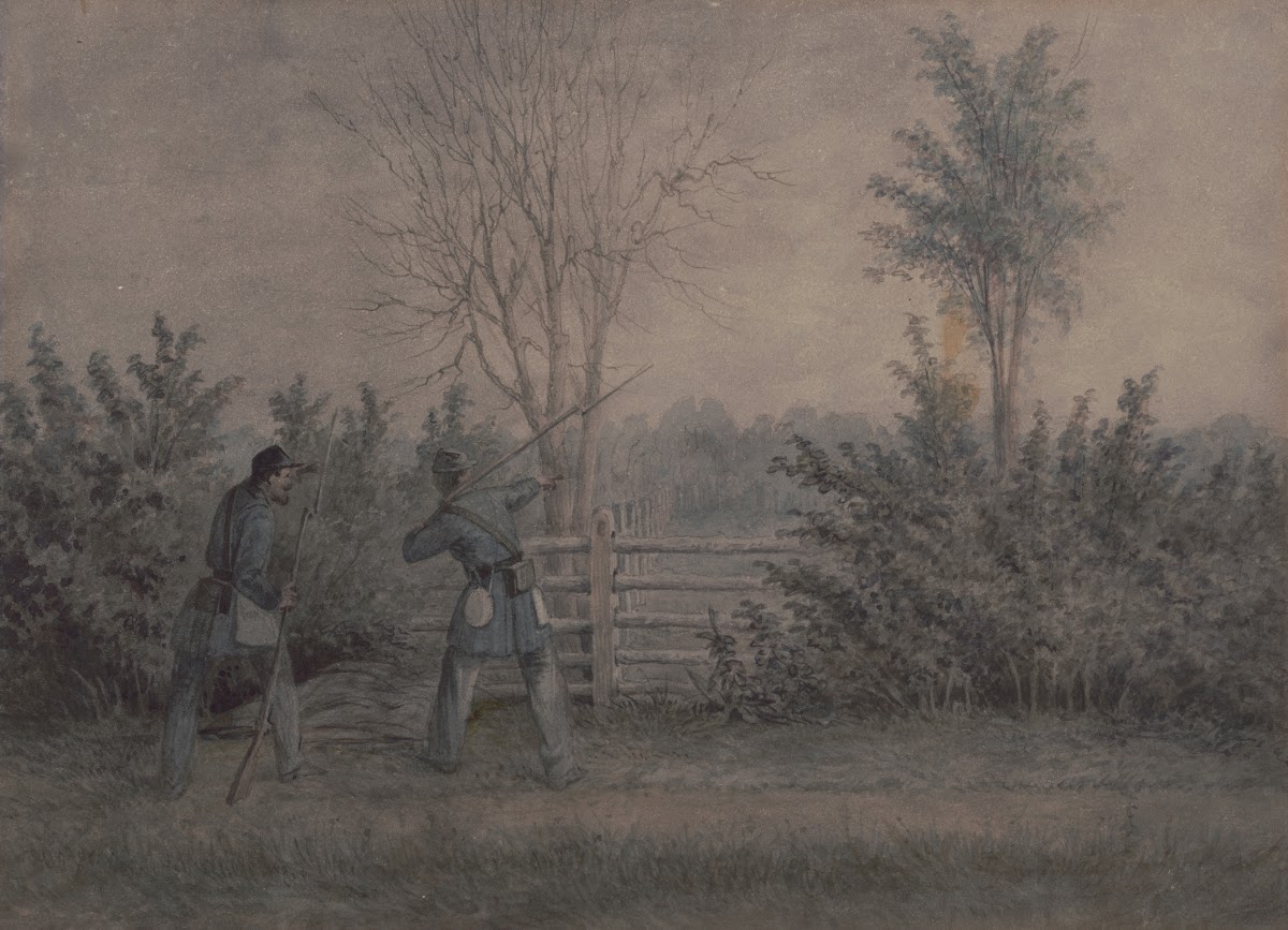 Sketches with Co B 8th Reg Pa Ma under the officers of the old Southwark Gaurd o