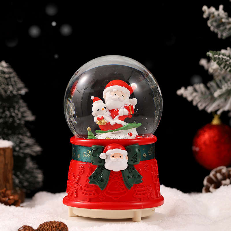 Weihnachts-Schneekugel mit Licht und Musik