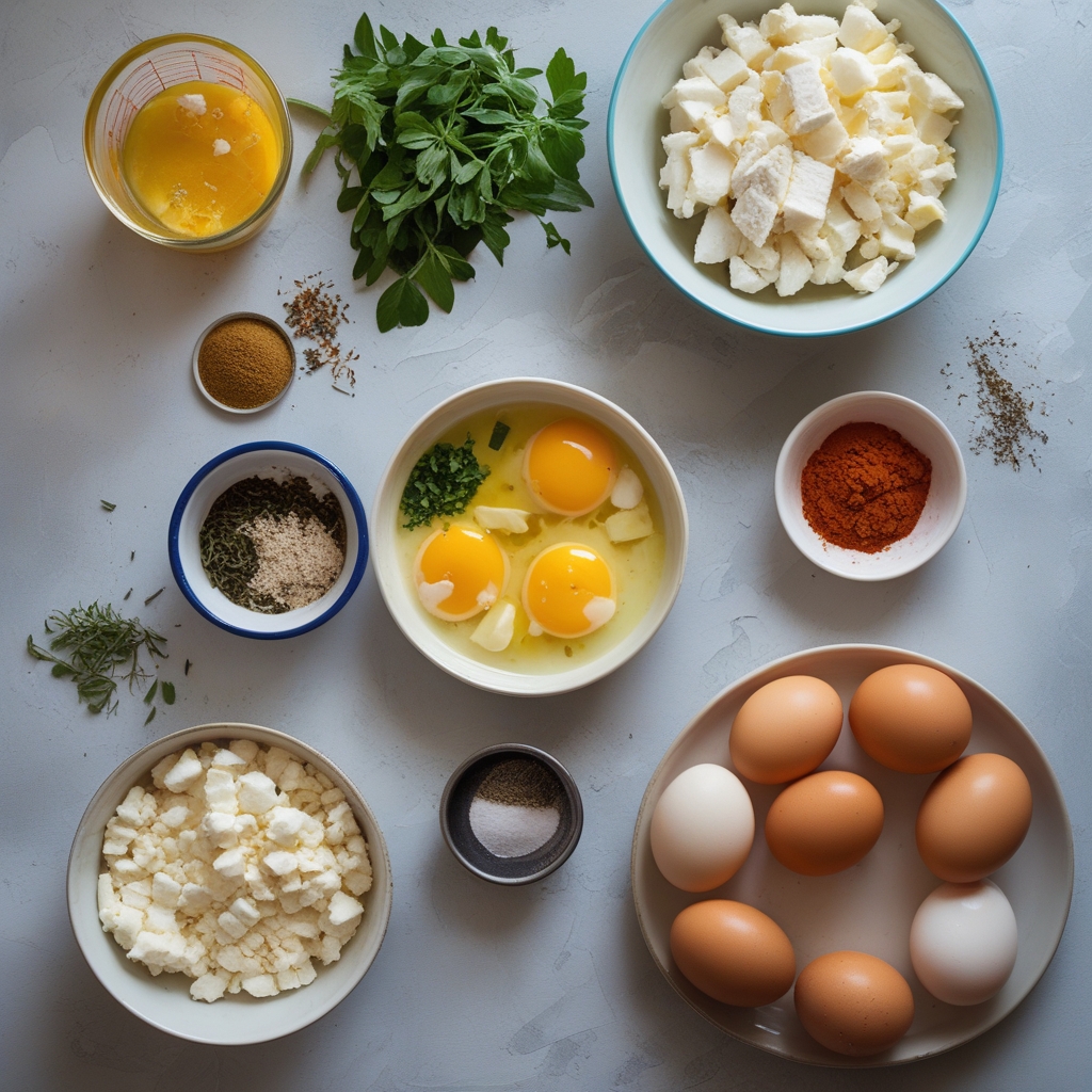 Ingredients for Baked Feta Eggs: Easy & Delicious Breakfast Anytime