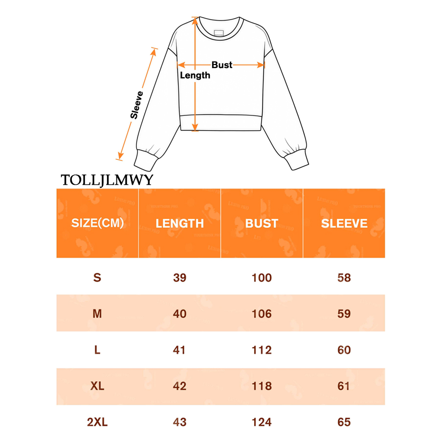 AOP TOL Cropped crewneck sweatshirt