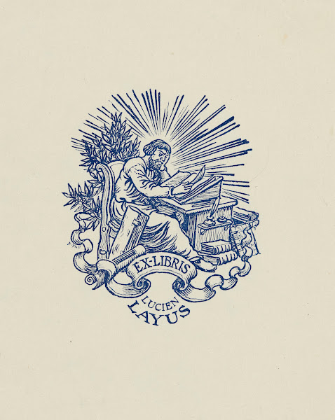 Bookplate of Lucien Layus 1900