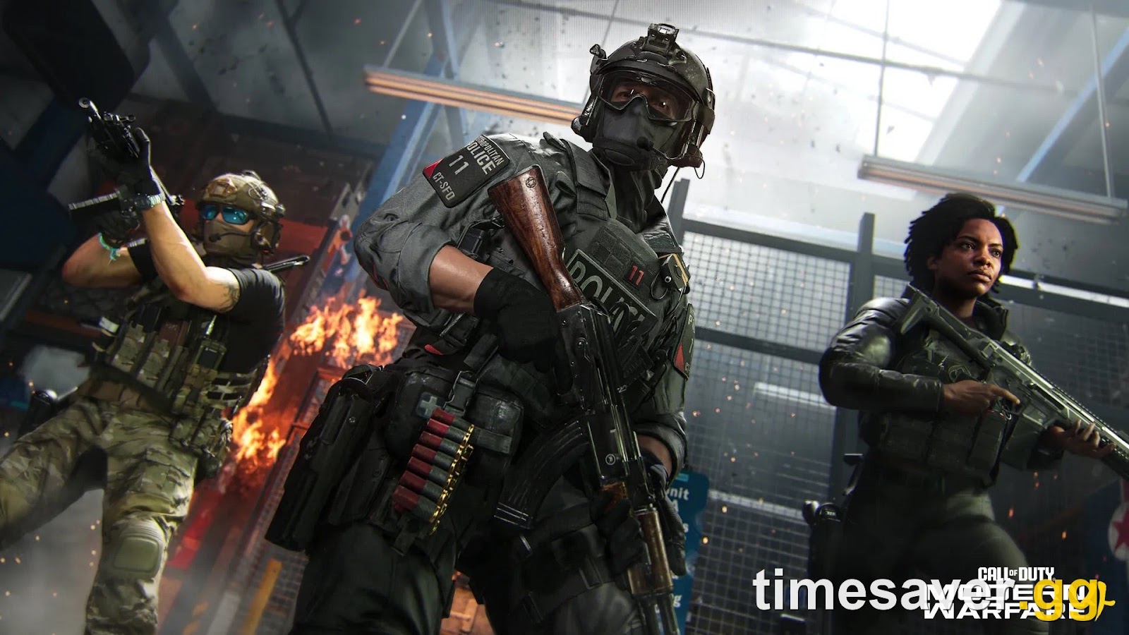 Three Modern Warfare 4 Operators pushing through a beta multiplayer firefight