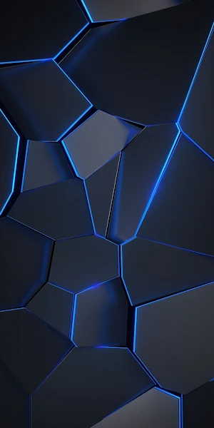 Geometric, Polygon, Abstract, Blue, Dark Full HD iPhone Wallpaper Background