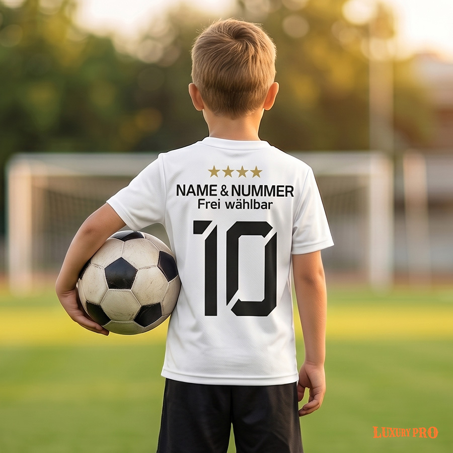 AOP MEG Children's Football Round Neck Short Sleeve