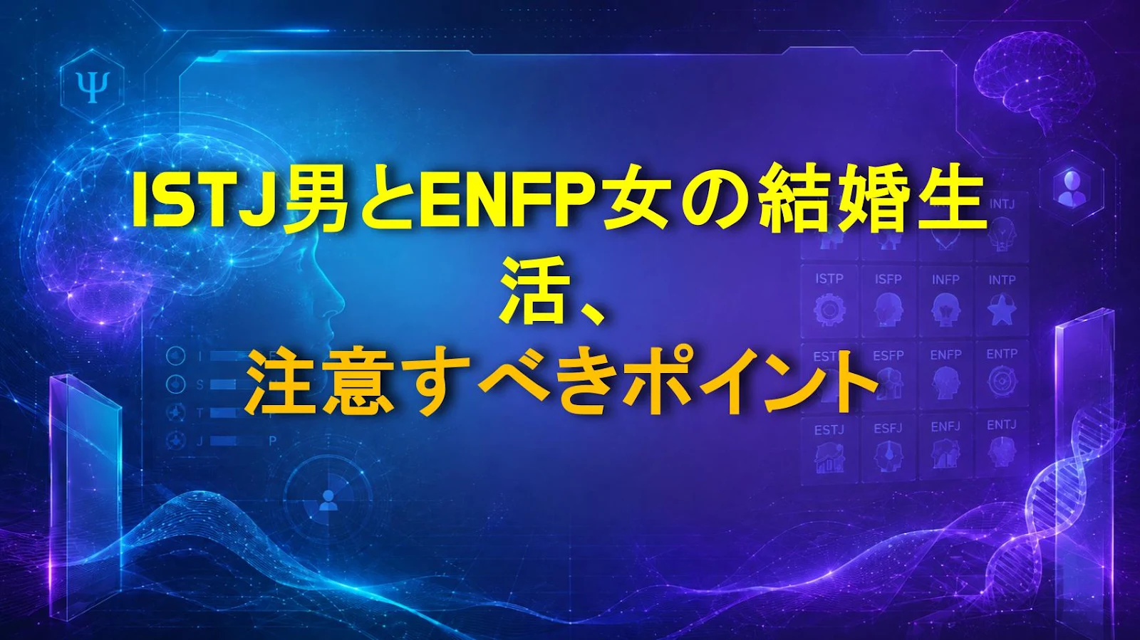 ISTJ男とENFP女の結婚生活、注意すべきポイント