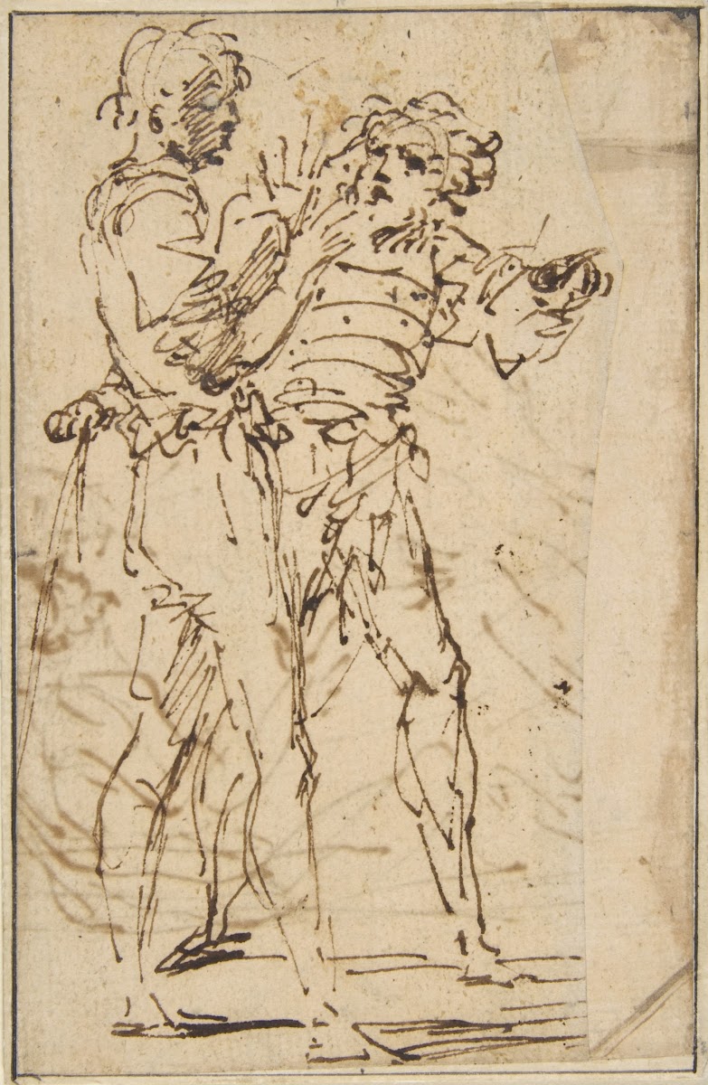 Two Standing Men Gesticulating 161573