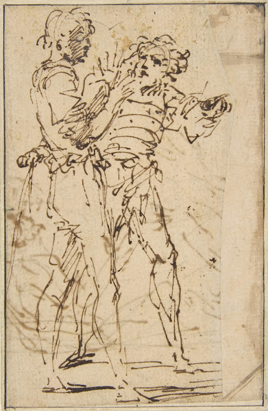 Two Standing Men Gesticulating 161573