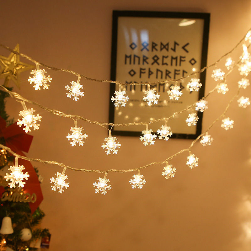 LED Snowflake String Lights for Christmas Decoration
