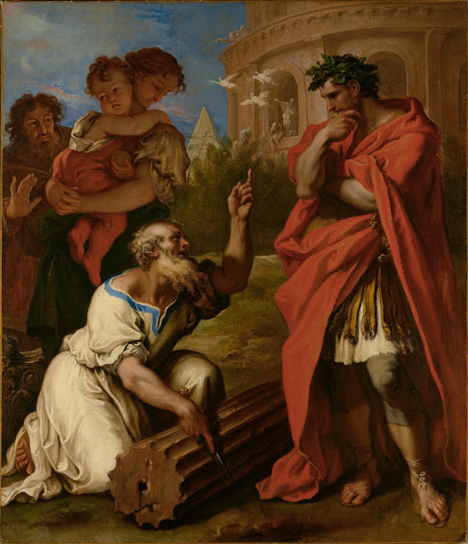 Tarquin the Elder Consulting Attus Navius 1690